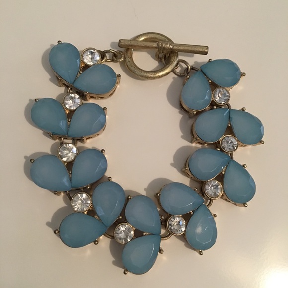 Anthropologie Jewelry - Final Sale Anthro rhinestone/blue bracelet.